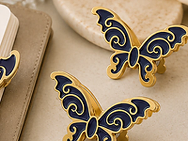 Enamel Butterfly Clips